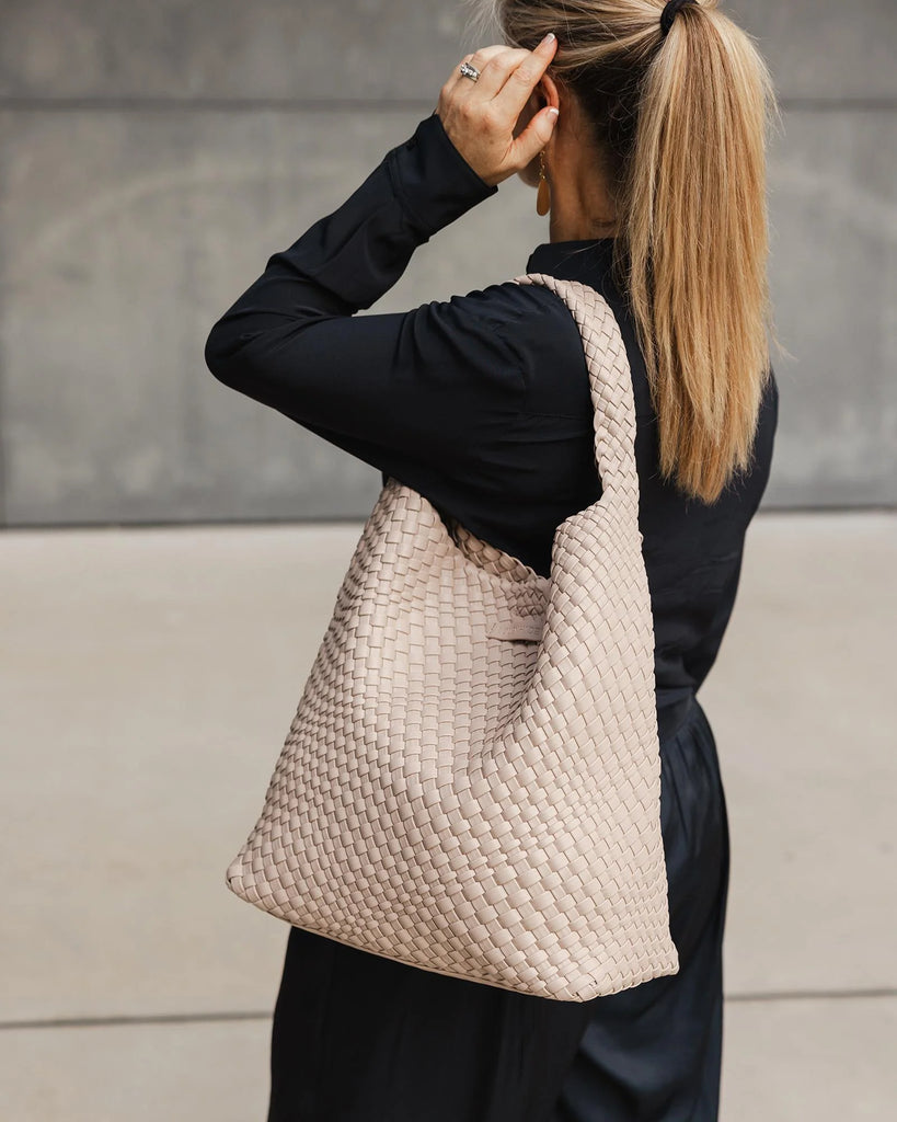 Gabby Woven Shoulder Bag Malt - Global Free Style