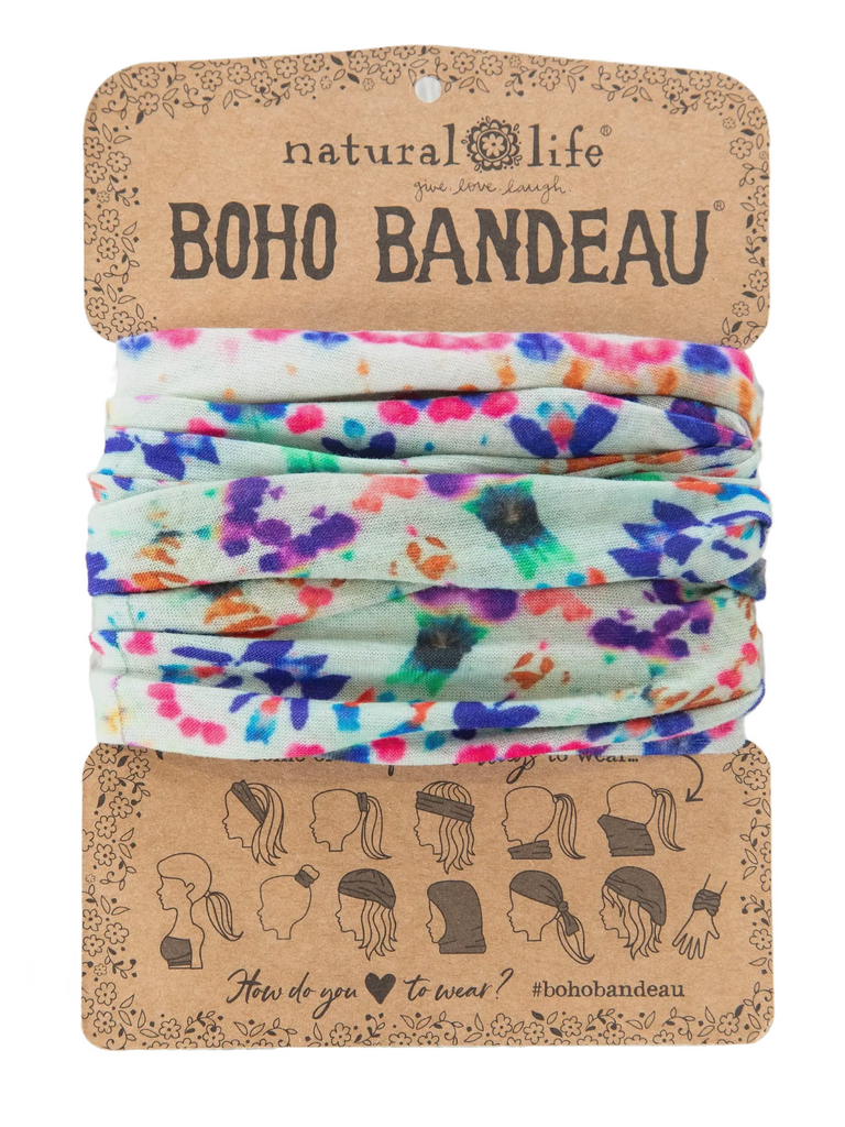 Boho Bandeau Dark Cream Tie Dye Bandeau Natural Life   