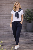 Sorrento Pants Navy Blue Bottoms Jovie The Label