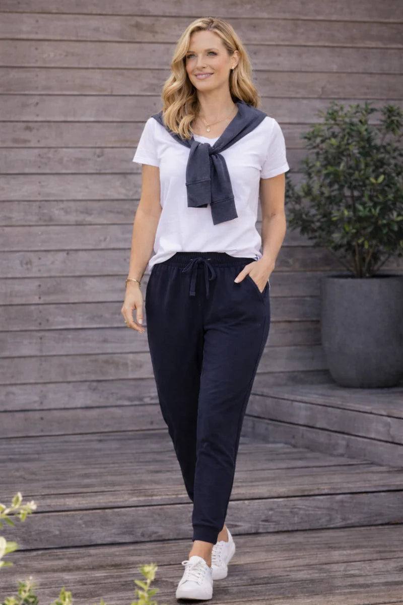 Sorrento Pants Navy Blue Bottoms Jovie The Label