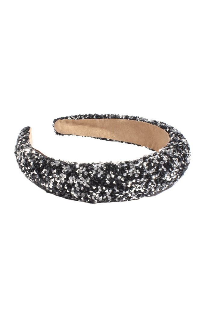 Dressy Diamante Event Headband Black Hair Adorne   