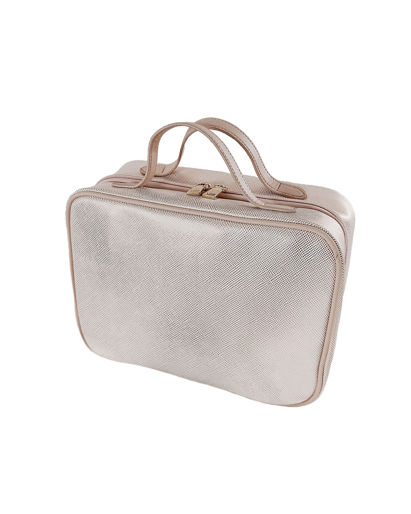 Baby Emma Cosmetic Case Metallic Nude Bags and Purses Louenhide   