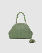 Lotus Clutch Sage Green Bags and Purses Louenhide