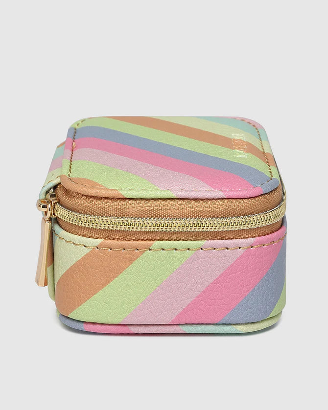 Suzie Jewellery Box Pastel Stripe Bags and Purses Louenhide   