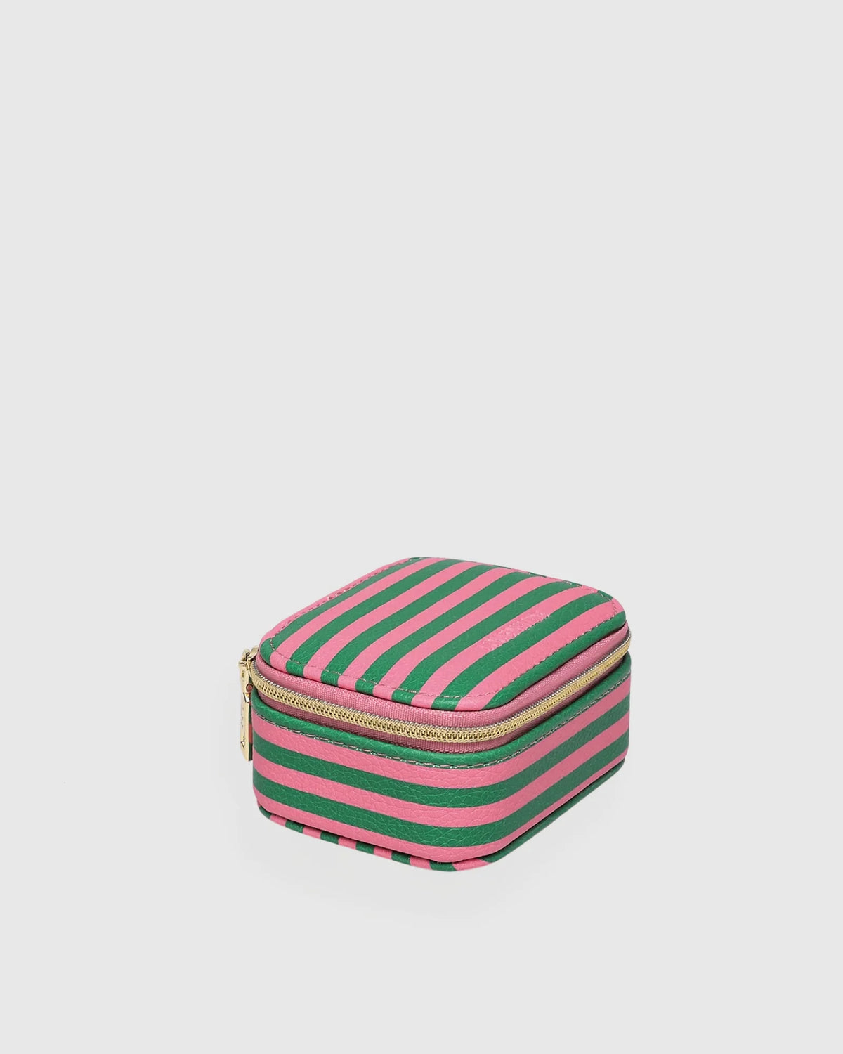 Suzie Stripe Jewellery Box Green/Bubblegum Pink Gifts and Accessories Louenhide