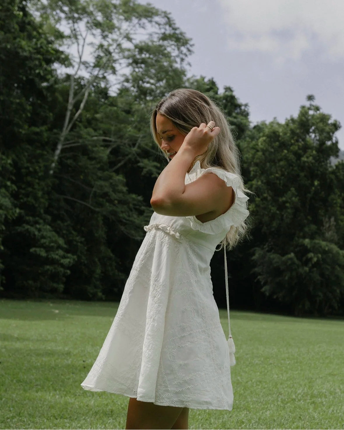 Swan Heirloom Mini Dress White Dresses Jollou