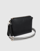 Daisy Stripe Crossbody Bag Black Bags and Purses Louenhide