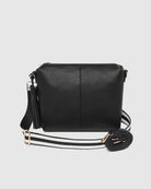 Daisy Stripe Crossbody Bag Black Bags and Purses Louenhide