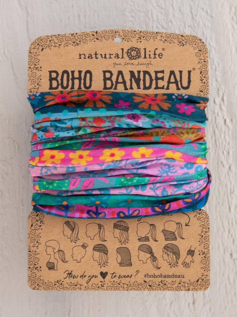 Natural Life Bandeau Boho  Blue/Pink Borders Bandeau Natural Life Default Title  