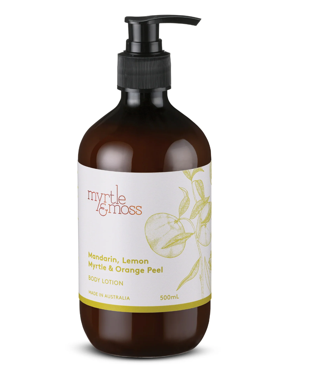 Body Lotion 500ml Mandarin, Lemon Myrtle And Orange Peel Body Myrtle & Moss