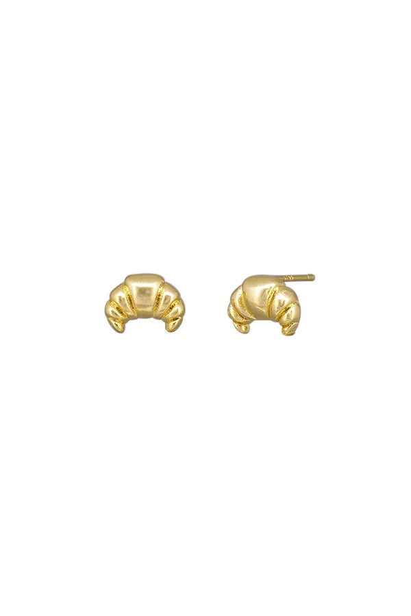 Gold Le Croissant Studs Earrings Tiger Tree