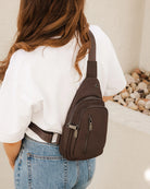 Boyd Nylon Sling Bag Chocolate Bags and Purses Louenhide