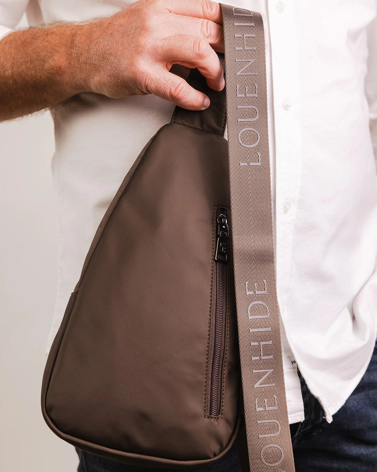 Boyd Nylon Sling Bag Chocolate Bags and Purses Louenhide
