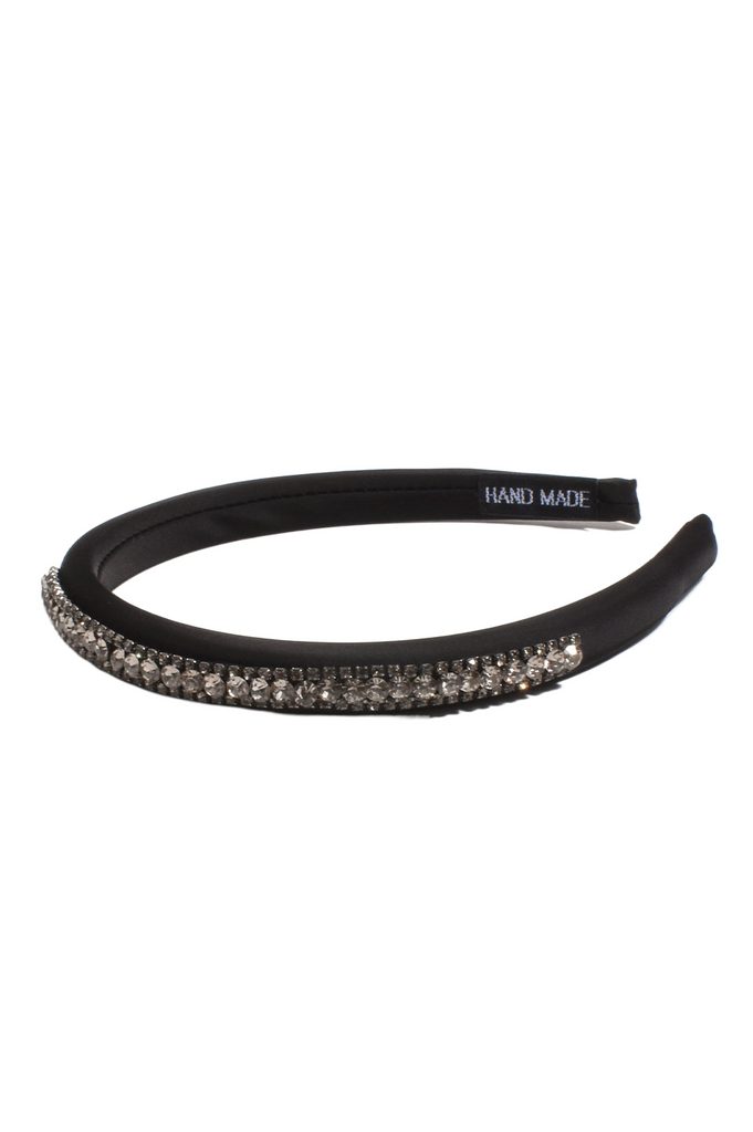 Diamante Event Headband Black/Gunmetal Hair Adorne   