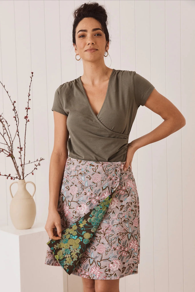 Chameleon Reversible Skirt Blossom & Lavender - Global Free Style