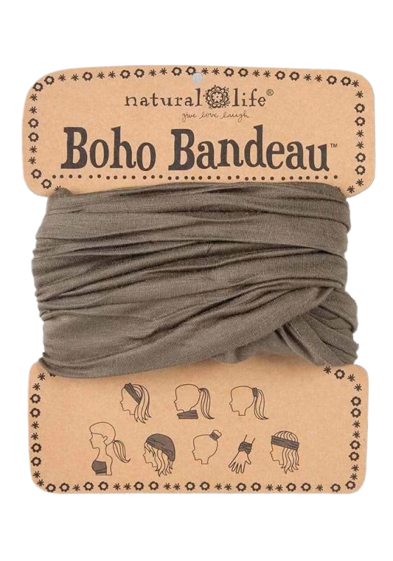 Natural Life Bandeau Boho  Solid Colour Olive Green Bandeau Natural Life   