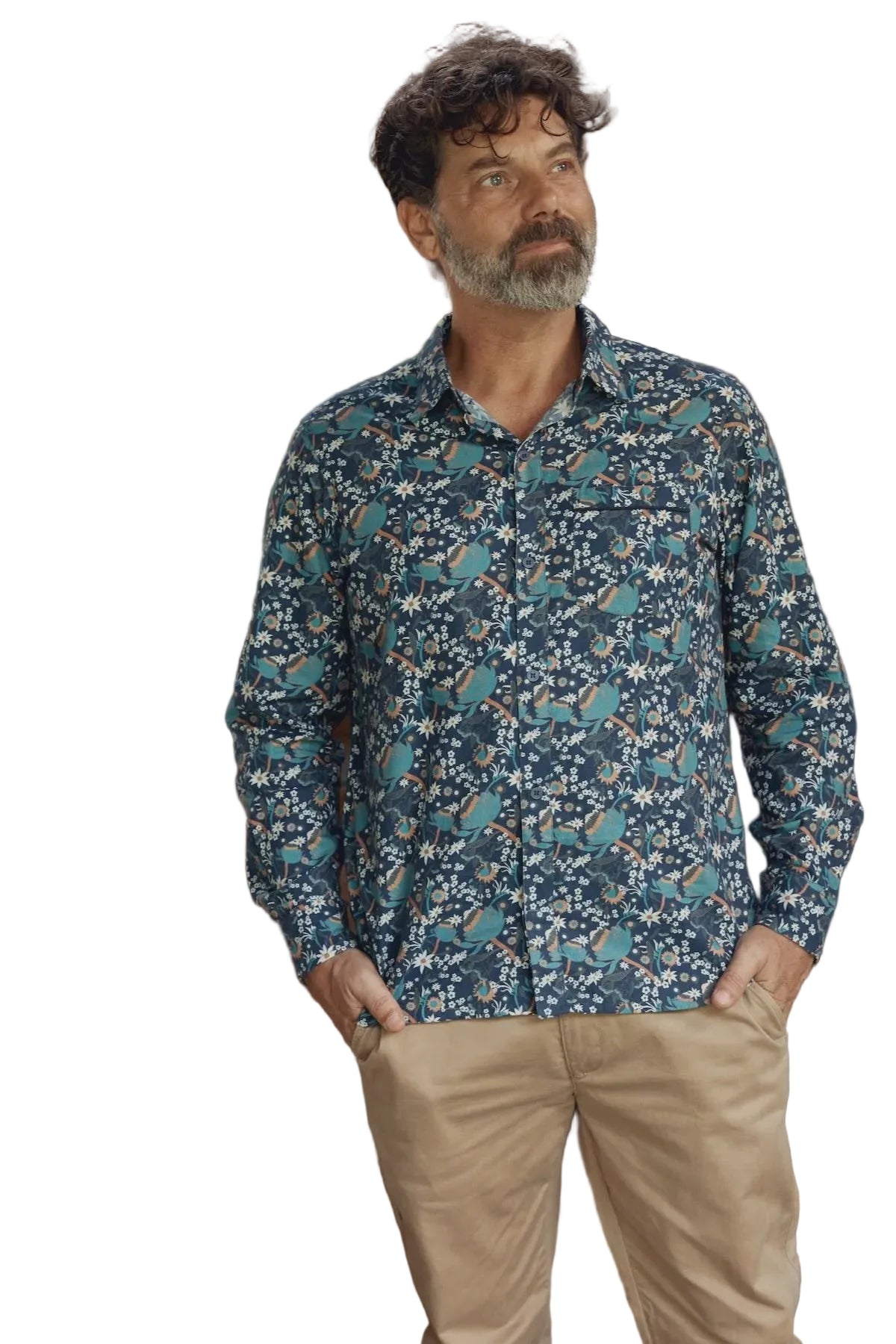 Men's Long Sleeve Waratah Mens Tops MahaShe S(8-10)