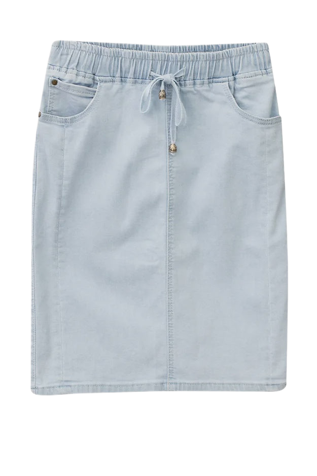 Country Denim Jogger Skirt Light Blue Skirts Country Denim   