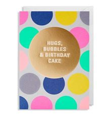 Greeting Card - Hugs Bubbles and Birthday Cake Cards and Wrap Waterlyn