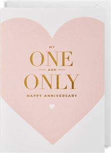 Greeting Card - One and Only Happy Anniversary Cards and Wrap Waterlyn