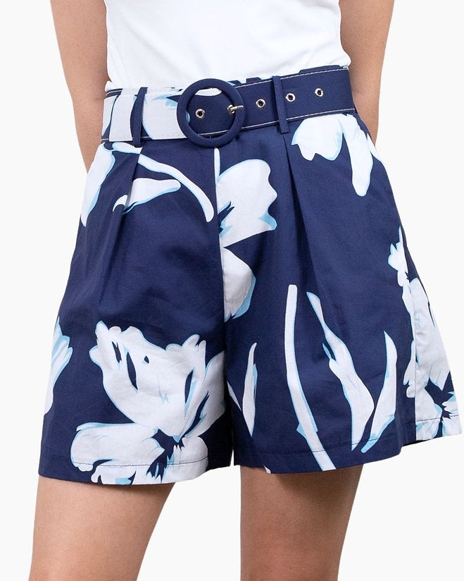 Sunny Girl Shorts Flower Blue Bottoms Sunny Girl