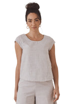MahaShe Remi Top White Stripe Tops MahaShe XS(6)