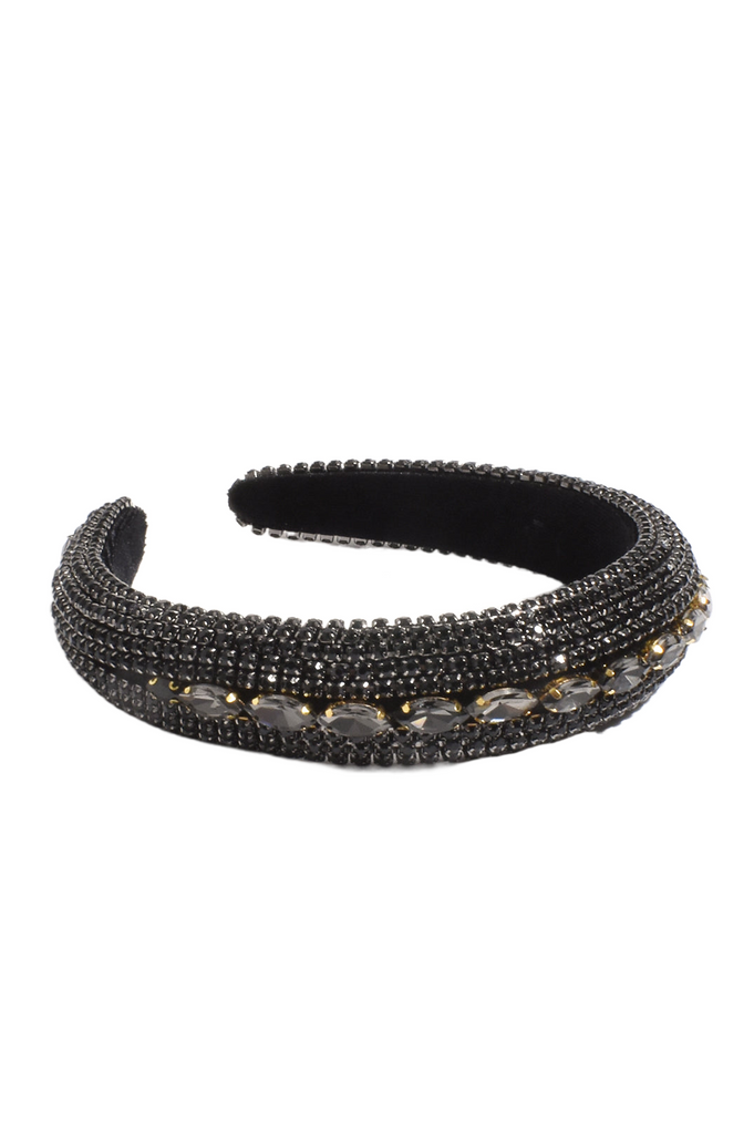 Jewelled Event Headband Black Hair Adorne   