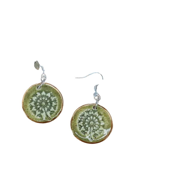 Viola Porcelain Earrings with Gold finish - No 1 Earrings Wolf and Clay