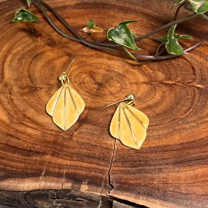 Holly Porcelain Earrings Orange Earrings Wolf and Clay