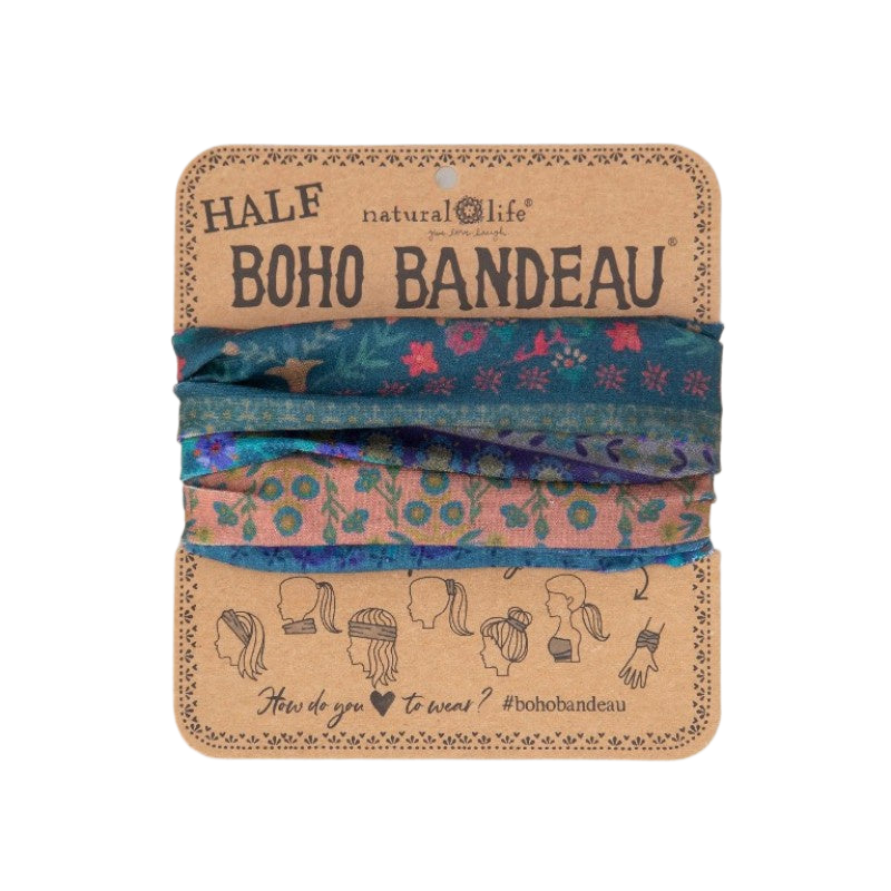 Boho Bandeau Half Folk Floral Border T Bandeau Natural Life   