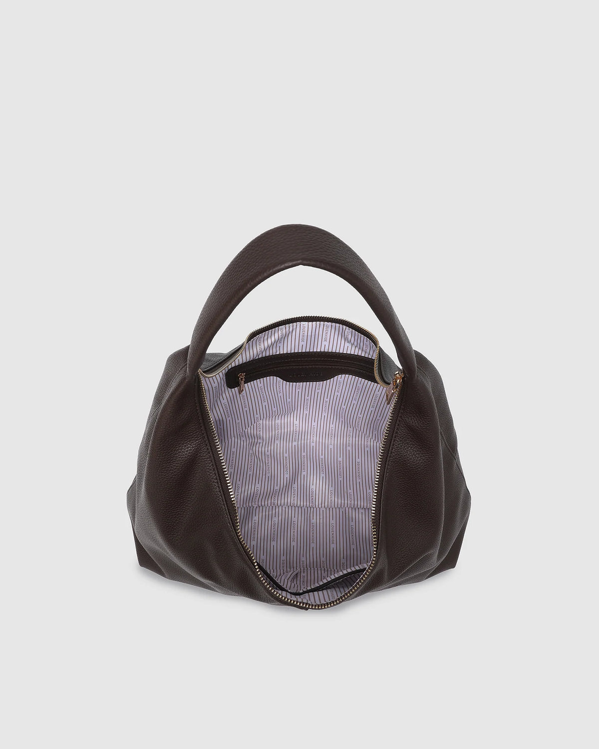 Valentina Slouch Shoulder Bag Chocolate Bags and Purses Louenhide