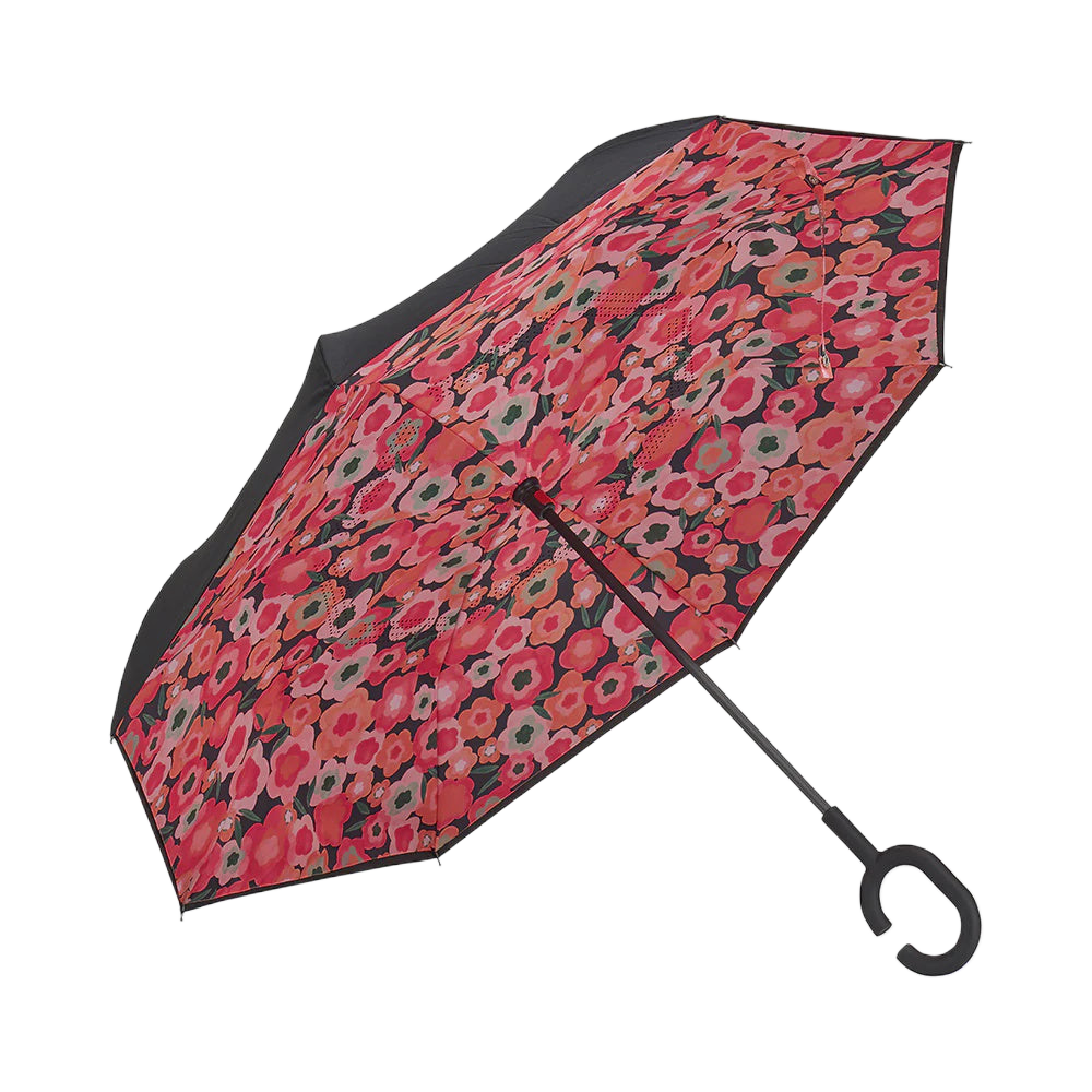 Reverse umbrella floral puzzle mustard Umbrellas Annabel Trends   