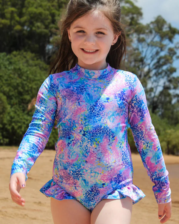Marli Blue Open Back Girls Swimwear Kids Dresses Fernleigh Avenue