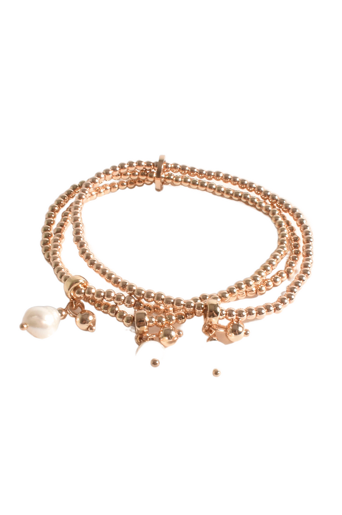 Kasper Ball Pearl Stretch Bracelet Gold Bracelets and Bangles Adorne   