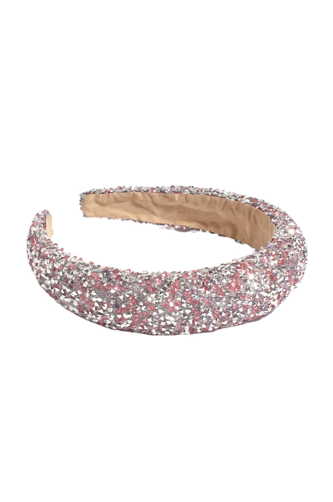 Dressy Diamante Event Headband Pink Hair Adorne   