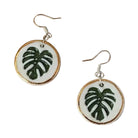 Handcrafted Imprint with Gold Dangle Earrings Earrings Wolf and Clay