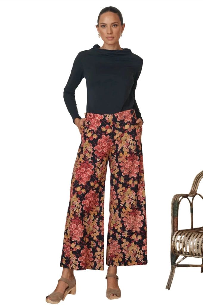 Talia Trouser Autumn Blossom Bottoms MahaShe L(12)  