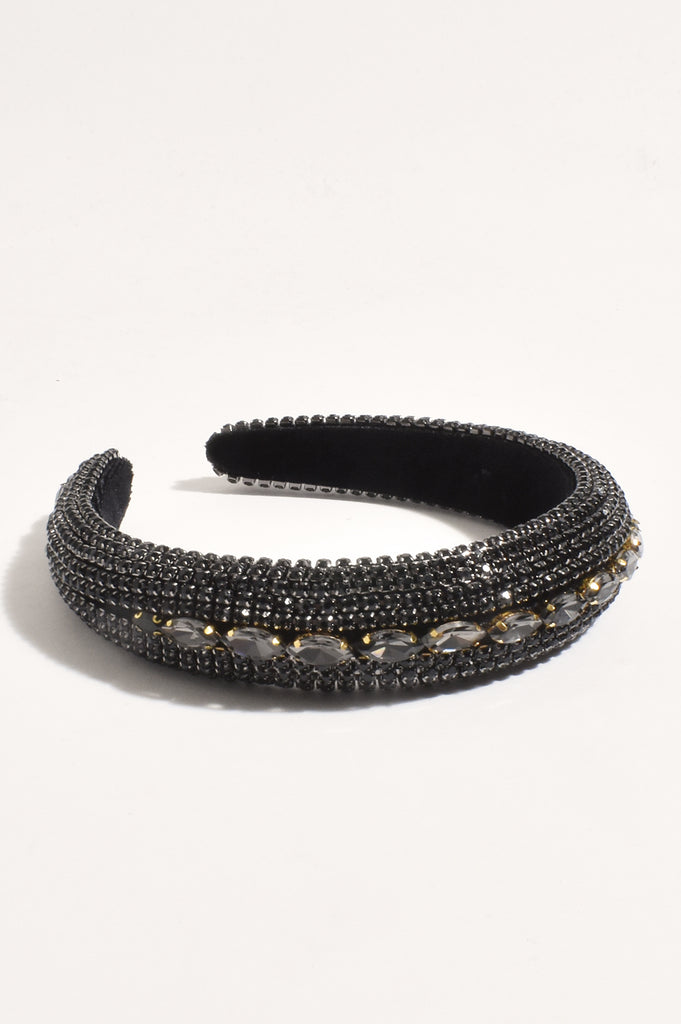 Jewelled Event Headband Black Hair Adorne Default Title  