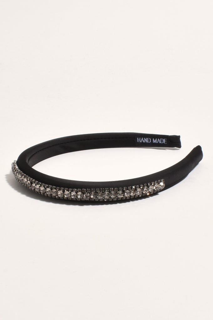 Diamante Event Headband Black/Gunmetal Hair Adorne Default Title  