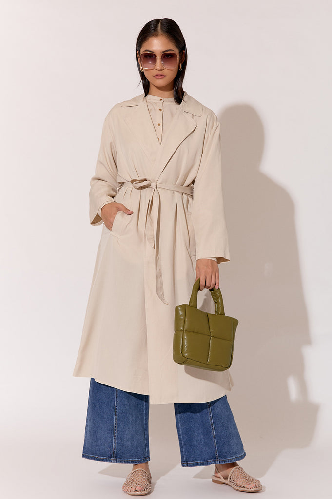 Elise Light Weight Trench Stone Jackets Adorne   