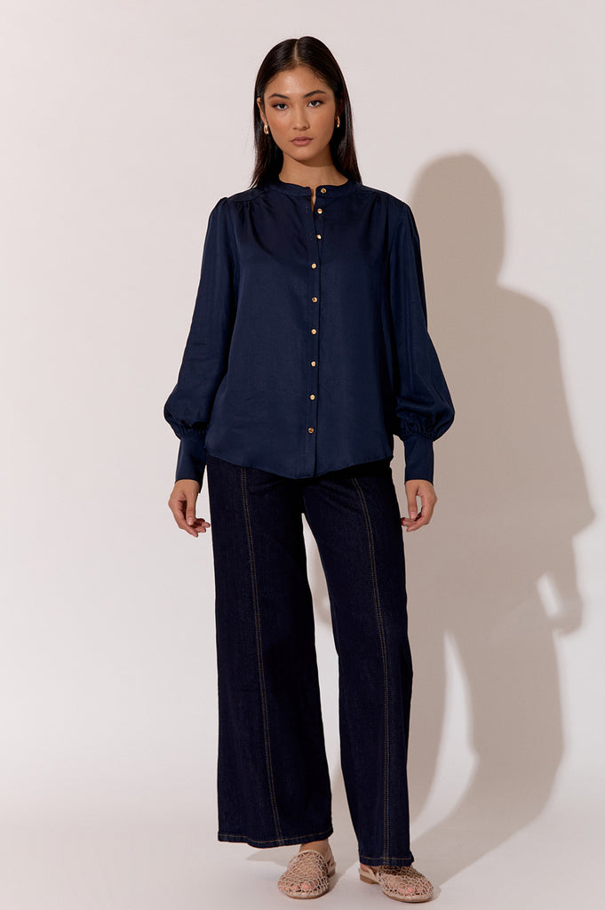 Anya Shirt Navy Tops Adorne   