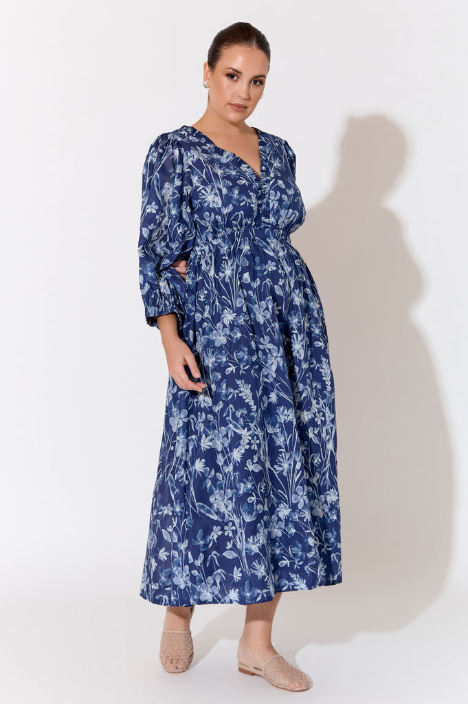 Carla Print Midi Dress Dresses Adorne   