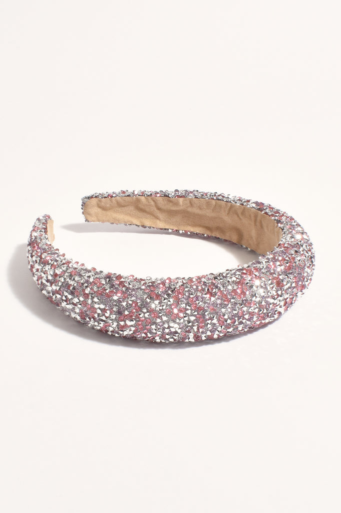 Dressy Diamante Event Headband Pink Hair Adorne   