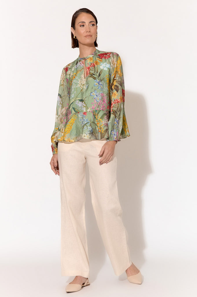 Darla Floral Printed Top Floral Tops Adorne   