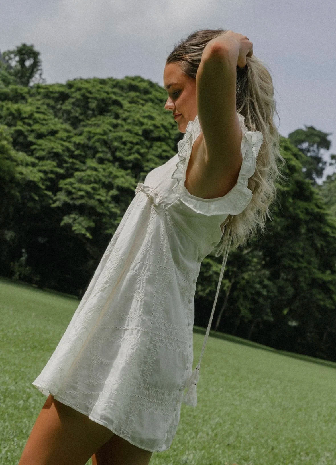 Swan Heirloom Mini Dress White Dresses Jollou