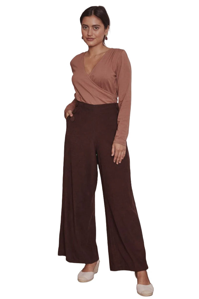 Talia Trouser Corduroy Cacao Bottoms MahaShe 6  