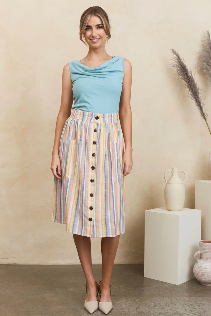 Tilly Skirt Summer Stripe Skirts MahaShe   