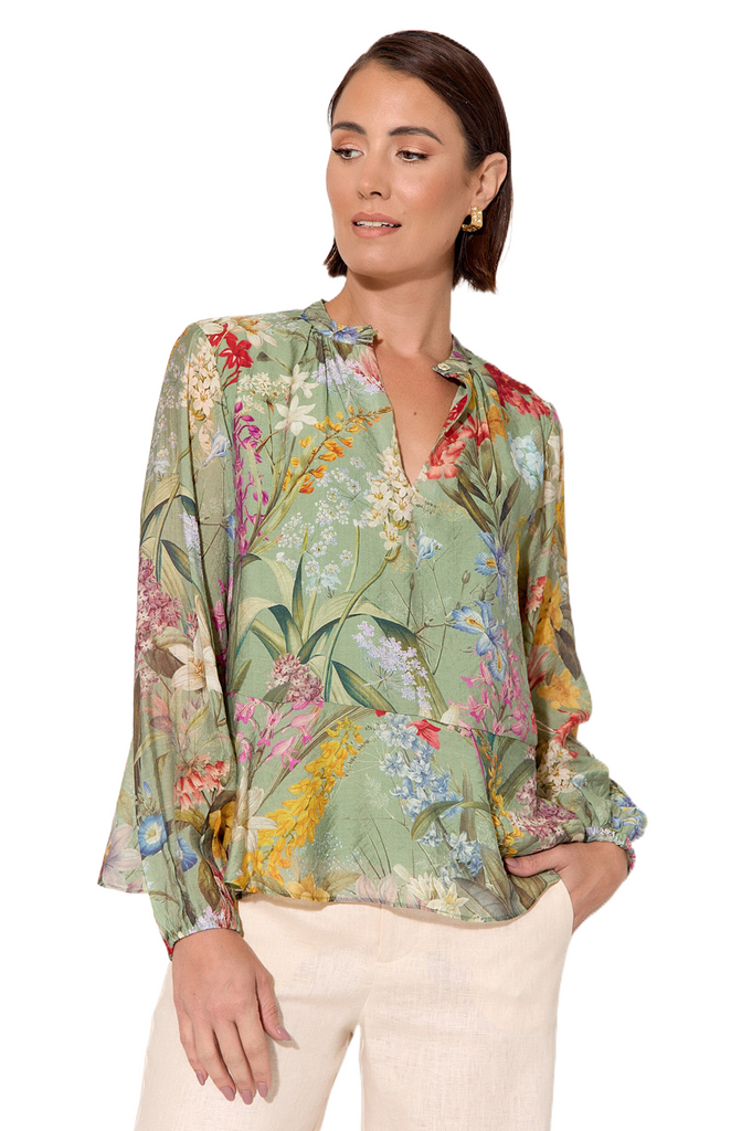 Darla Floral Printed Top Floral Tops Adorne 8  