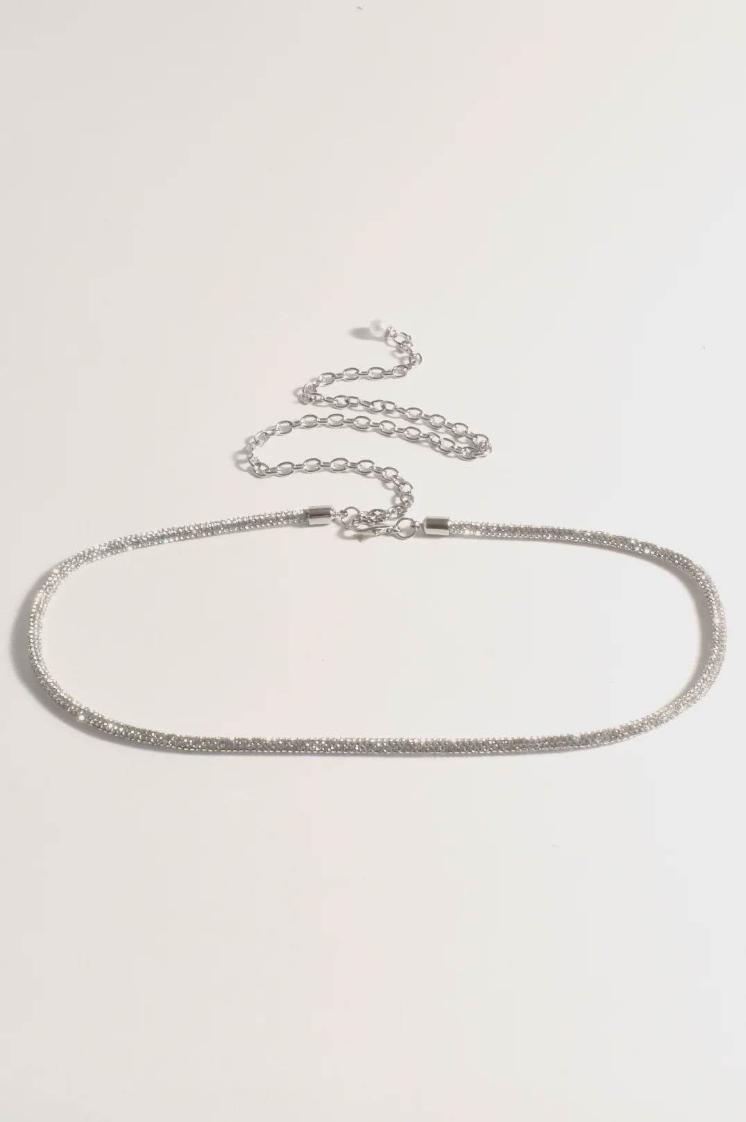 Diamante Snake Chain Belt Crystal/Silver Belts Adorne