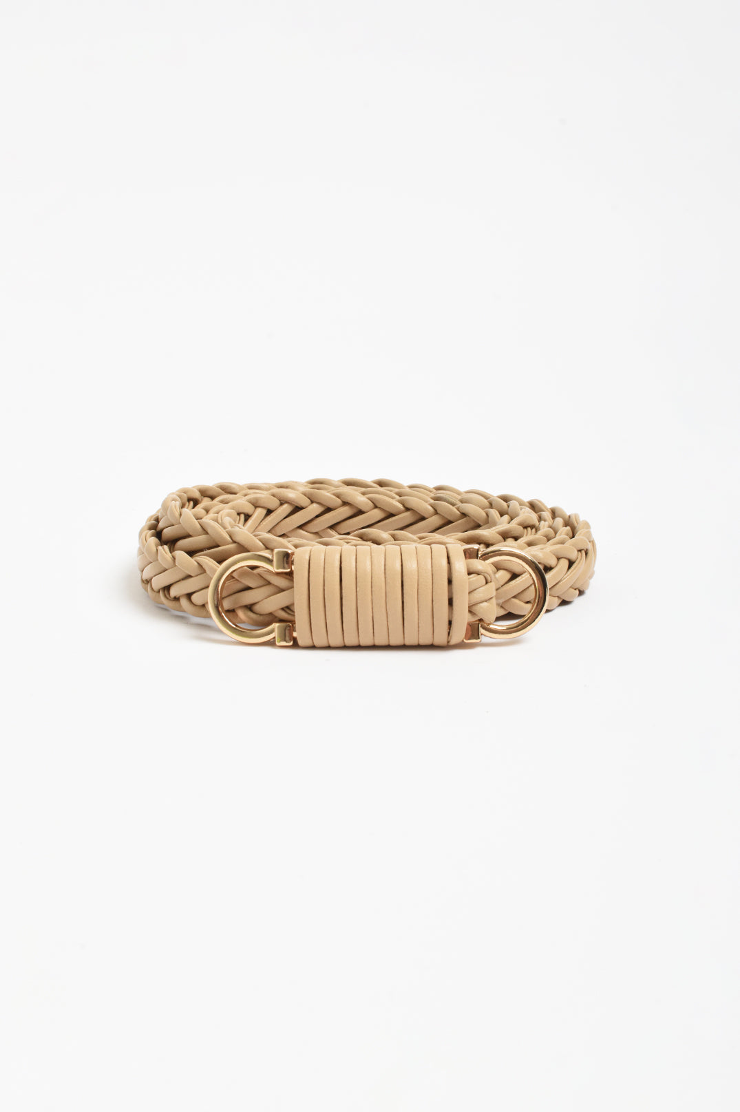 Plaited Thin Waist Belt Camel Belts Adorne